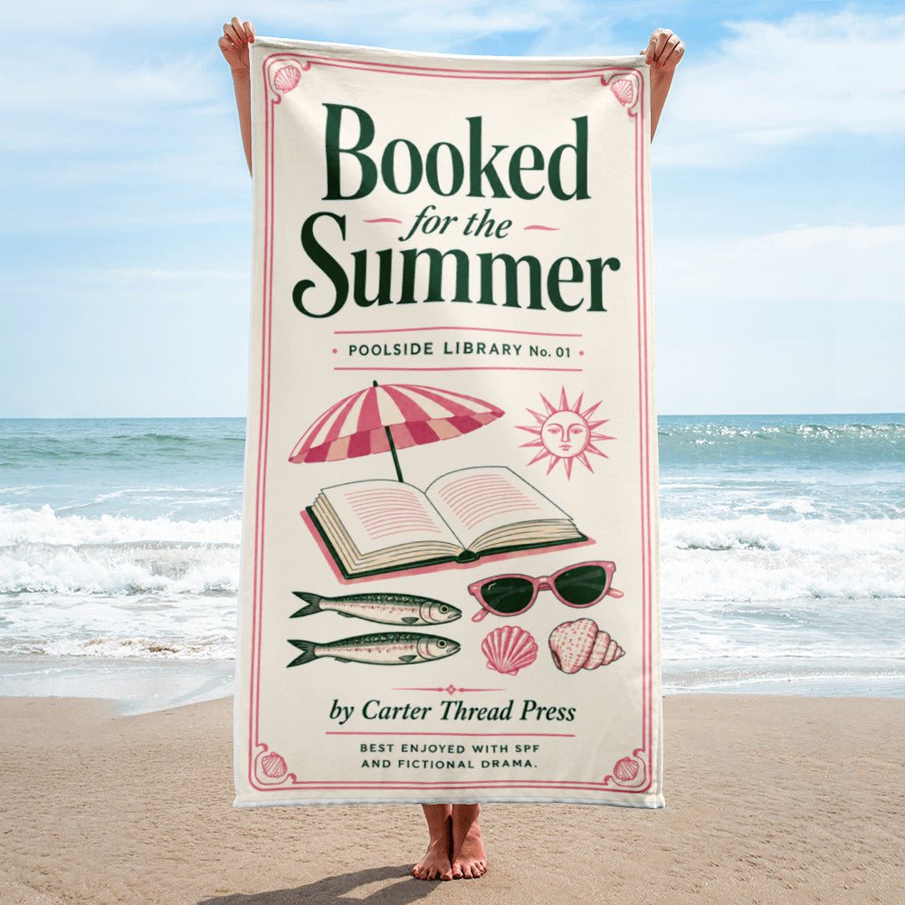 Booked for the Summer Beach Towel