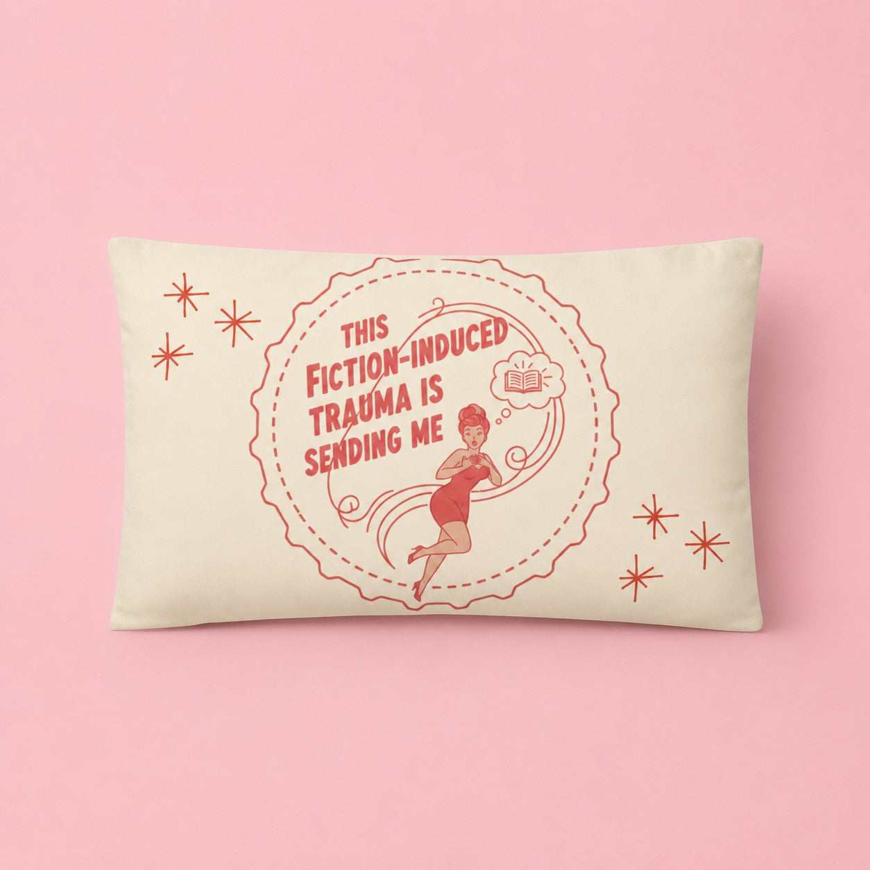 Fiction-Induced Trauma Throw Pillow