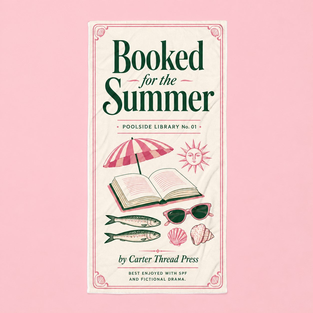 Booked for the Summer Beach Towel