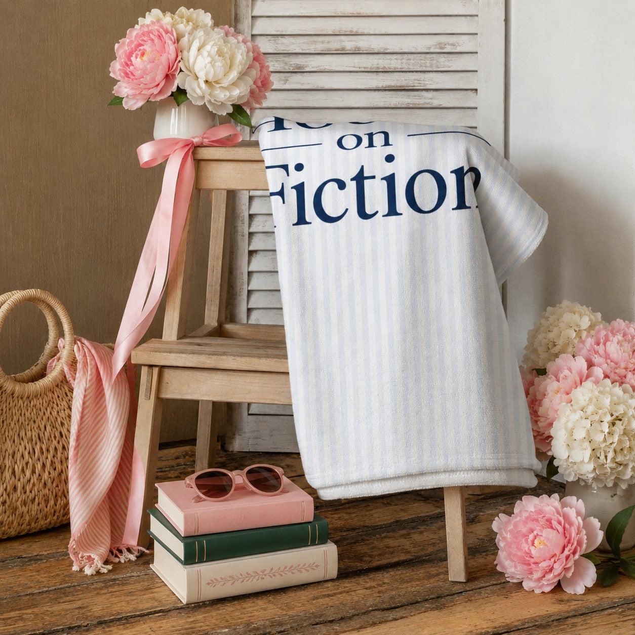 Hooked on Fiction Beach Towel
